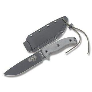 ESEE 3P-MB Black Full-Tang Fixed Blade Knife Micarta w/ Brown