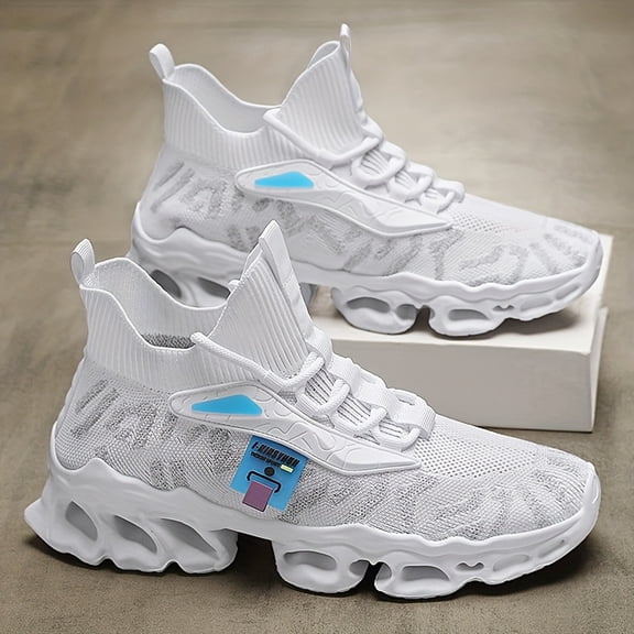 Men'S Thick-soled High-top Running Shoes Fashion Dad Shoes, Outdoor Breathable Domineering