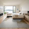 thumbnail image 3 of ODIKA 9'x12' Washable Area Rug Low Pile, Flatwoven, Large Beige Abstract Contemporary Layered Neutral Splash Brushstroke for Great Room, Indoor Concept, Living, 3 of 7