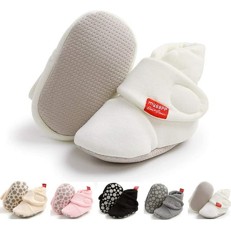 

QWZNDZGR Infant Baby Slippers Girls Boys Booties Warm Baby Socks Shoes Newborn Crib Shoes Baby Footwear Prewalkers