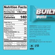 BUILT Bar Puff Protein Snack Bars, 17g Protein, Coconut Puff, Gluten Free - 12 Pack