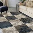 thumbnail image 5 of BNM Modern Patchwork Design Indoor Area Rug, 8' x 10', Black, 5 of 6
