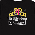 thumbnail image 4 of Inktastic 4th Birthday Princess Girls Crown Girls Long Sleeve Toddler T-Shirt, 4 of 5
