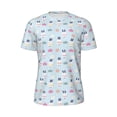 thumbnail image 5 of Wukai Rabbit In The Rain Print Men's Short-Sleeved Mesh T-Shirt,Quick-Dry Short Sleeve Workout T-Shirt-4X-Large, 5 of 8