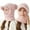 Pink, variant on 3 in 1 Beanie Hat with Scarf and Mask for Women – Winter Balaclava Hoodie, Ear Warmers, Nose Warmer, Warm Head Scarf