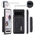 thumbnail image 2 of SaniMore Case for Google Pixel 7 Pro 6.7", Retro PU Leather Case Soft TPU Inner Detachable Magnetic Folding Card Pocket Flip Kickstand Anti-drop Shockproof Protectiive Case, Black, 2 of 11
