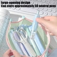 thumbnail image 6 of Zipper Pouches for Organizing,Mesh Zipper Pouch Bags,Mesh Nylon Storage Bag with Zipper,9IN Small Makeup Bag Toothbrush Toothpaste Cosmetic(Green), 6 of 6