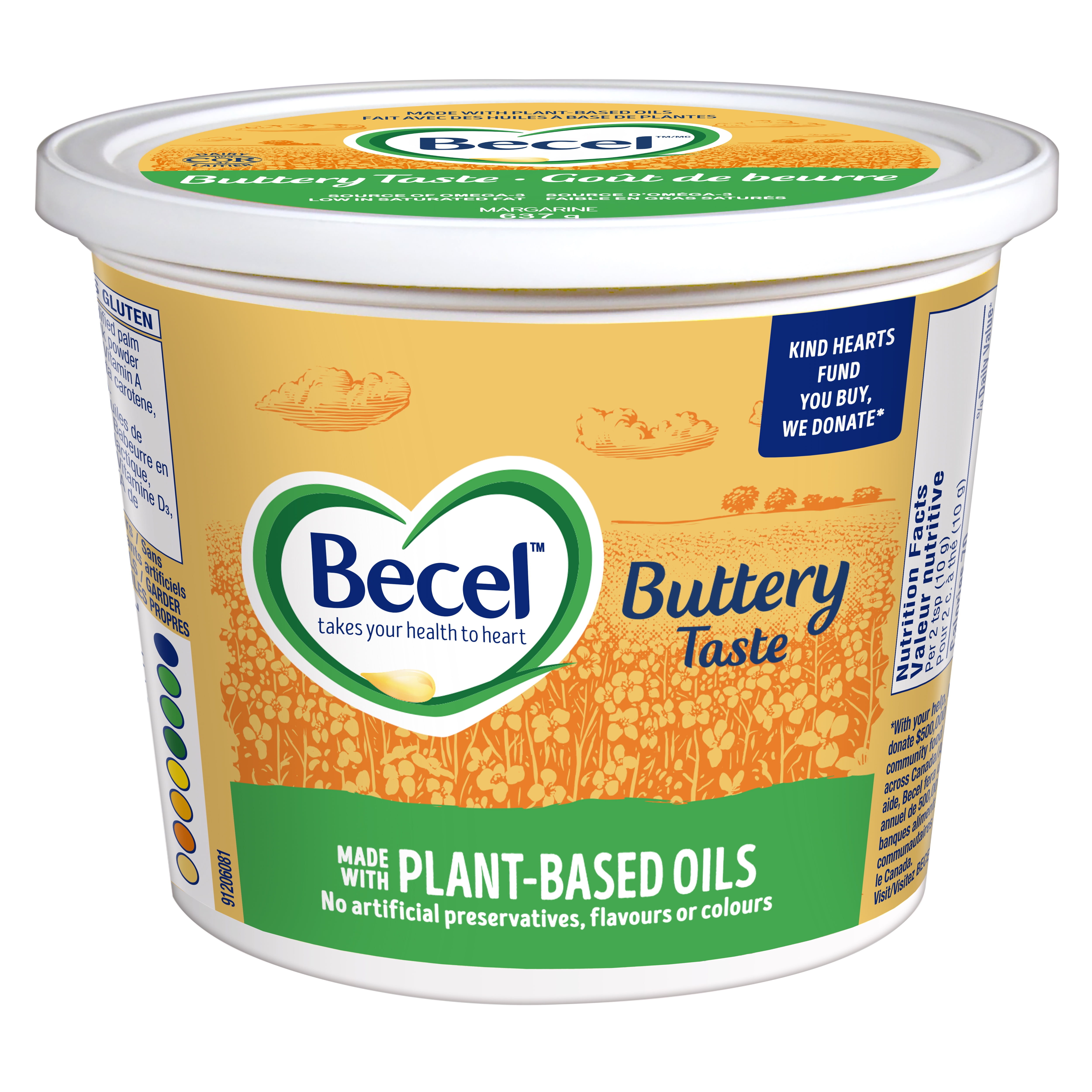 Margarine Becel Goût de beurre 637g