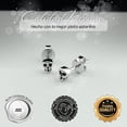 thumbnail image 2 of SilverCloseOut Aretes Pequeños con Forma de Calavera para Mujer en Plata de Ley - 4 Mm, 2 of 7