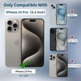 thumbnail image 4 of Magnetic Case for iPhone 15 Pro Phone Case for Women, Cute Matte Luxury Metallic Luster Design with Camera Lens Protector, Compatible with Magsafe Case for iPhone 15 Pro 6.1"-Titanium Gray, 4 of 14