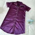 thumbnail image 5 of XuJwPNcy Nightgowns for Women Collar Button Down Sleepshirt Soft Short Sleeve Nightshirt with Pocket Summer Pajama Dress, 5 of 7