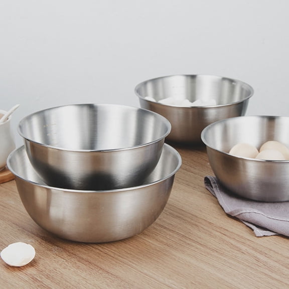 OULII Stainless Steel Mixing Bowl Plated Kitchen Bowl for Home Cooking and Food Preparation