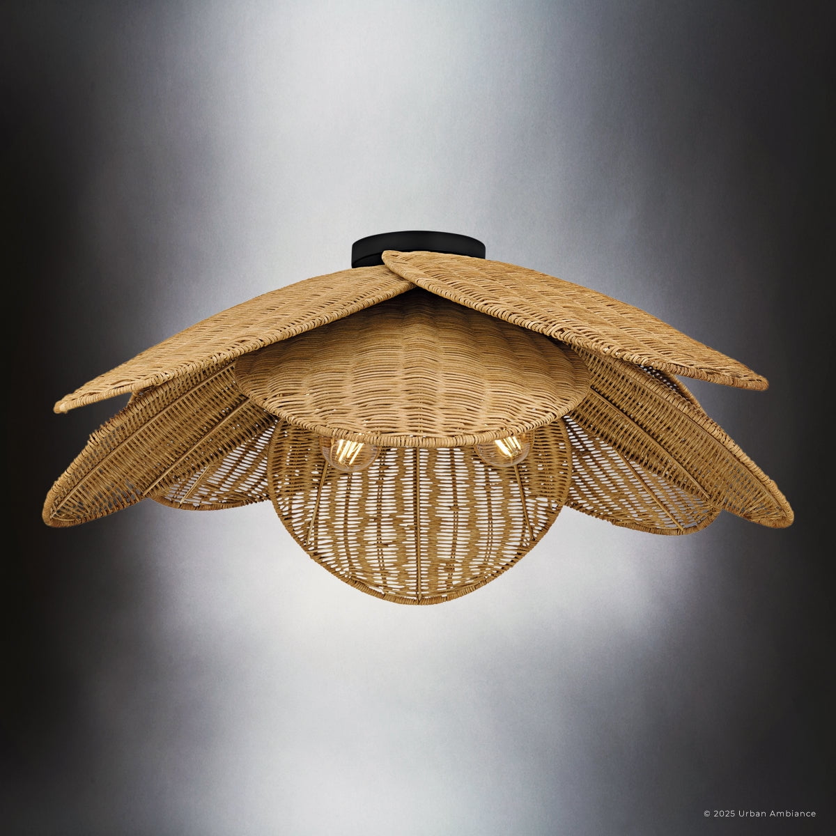 Luxury Coastal Ceiling Light, Matte Black, UQL6571