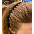 thumbnail image 2 of Diademas onduladas de plástico delgadas delgadas antideslizantes flexibles bandas para el cabello accesorios simples para el cabello para mujeres y hombres colores sólidos (negro), 2 of 5