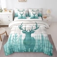 thumbnail image 1 of YST Antler Comforter Set, Rustic Bedding Set, 7-Piece, Elk Deer Silhouette, Queen, 1 of 5