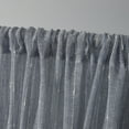 thumbnail image 3 of Exclusive Home Itaji Linen-Like Embellished Slub Sheer Rod Pocket Top Curtain Panel Pair, 54"x63", Melrose Blue, 3 of 6