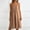 Gray, variant on Qulqfy Midi Summer Dresses for Women Sleeveless 100% Cotton Solid Casual Square Neck Flowy Vacation Spring Ruffle Sundress L