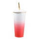 thumbnail image 3 of Taza de agua para coche de 750 ml, frascos de vacío de paja con gradiente a prueba de fugas, taza de café (rojo) Hugtrwg Para Estrenar, 3 of 8
