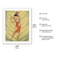 thumbnail image 2 of Graceful Hawaiian Hula Dancer - Vintage Hawaiian Airbrush Art by Gill c.1940s - Fine Art Rolled Canvas Print 20in x 26in, 2 of 4