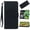 Black, variant on For Samsung Galaxy A24 4G PU Leather Wallet Magnetic Flip Cover with 3 Card Slots [RFID Blocking], Butterfly Dandelion Cat Design Handbag Style Full Body Protection Case with Lanyard,Black
