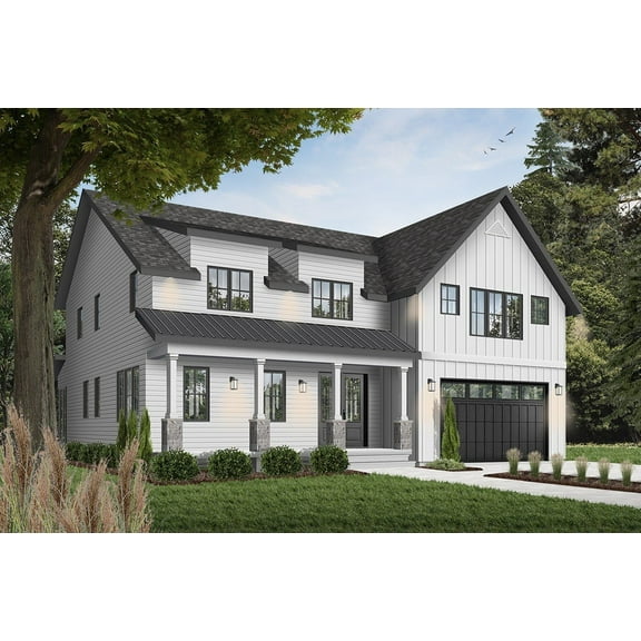 728-26731: Craftsman Farmhouse 5 Bed, 5 Bath Luxury Home Plan, 3497 Sq Ft: Full Blueprints with License to Build by Home Plan Marketplace - Lesuto