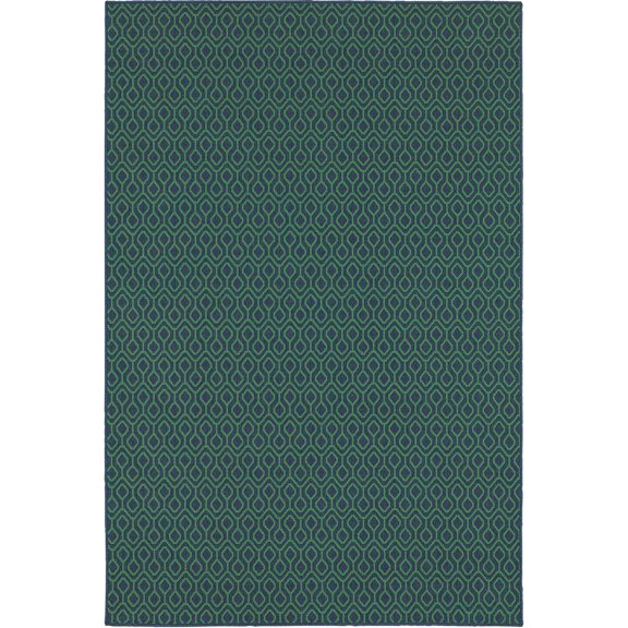 Moretti Constant Area Rug 1634Q Navy Diamonds Grid 2' 3" x  7' 6" Rectangle