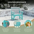 thumbnail image 5 of WestinTrends Malibu 5-Piece HDPE Outdoor Patio Chair and Square Table Dining Set, Turquoise, 5 of 14