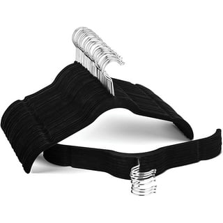  Zober Velvet Hangers 100 Pack - Heavy Duty Black Hangers for  Coats, Pants & Dress Clothes - Non Slip Clothes Hanger Set - Space Saving  Felt Hangers for Clothing : Home & Kitchen