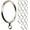 Satin Nickel, variant on Meriville 28 pcs Oil-Rubbed Bronze 2-Inch Inner Diameter Metal Flat Curtain Rings with Eyelets