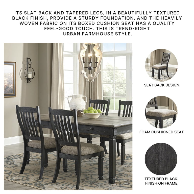 Ashley Furniture ダイニングチェア　2脚セット Signature Design by Ashley Tyler Creek Slat Back Dining Chairs Set