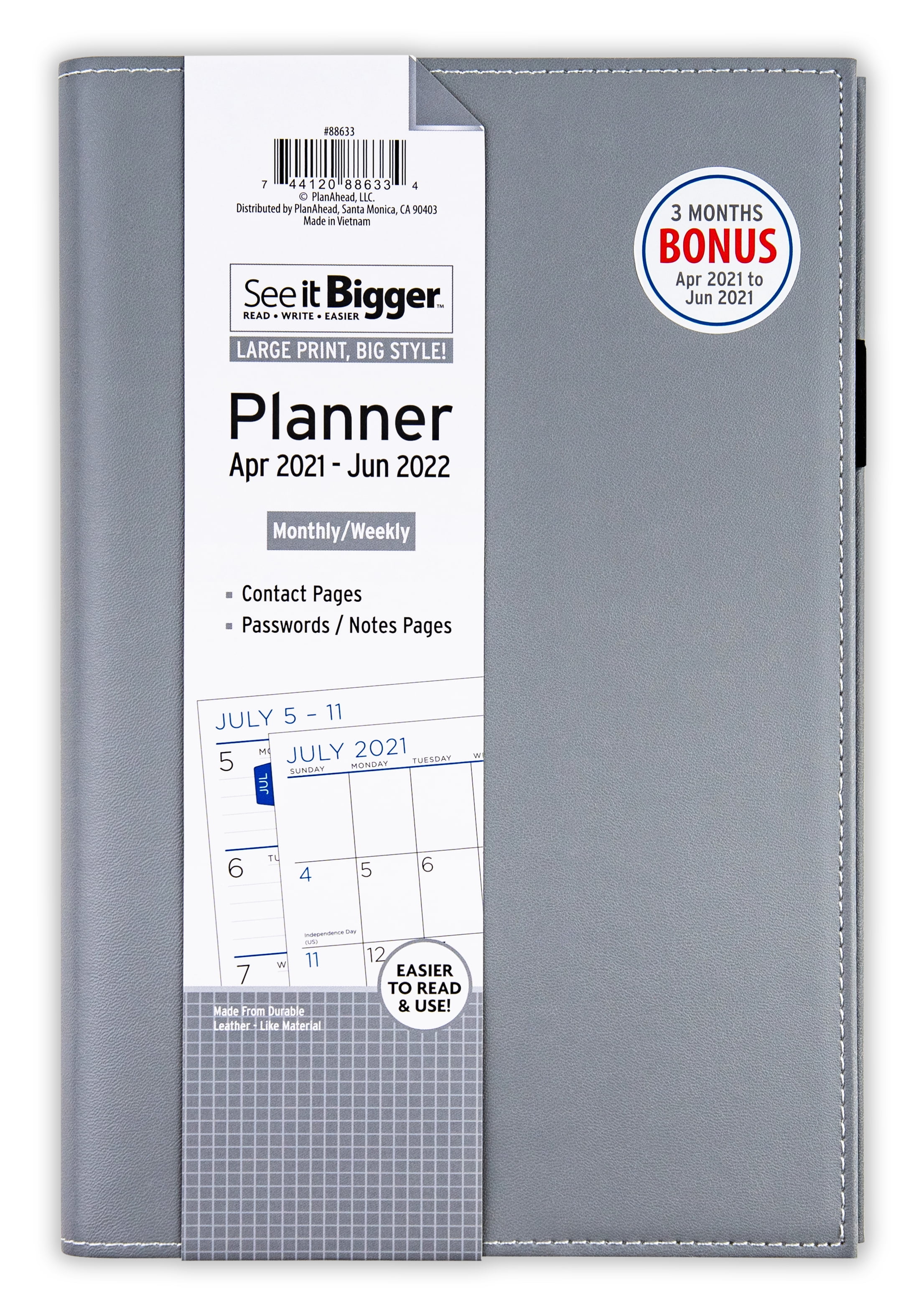 PlanAhead See it Bigger Medium Monthly/Weekly Planner