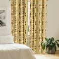 thumbnail image 2 of Ambesonne Egyptian Curtains, Grunge and Retro Timeless, Pair of 28"x63", Multicolor, 2 of 5
