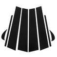 thumbnail image 1 of Kit de 8 molduras para postes de pilar, estilo 4D, color negro brillante, calcomanía de repuesto para postes de pilar de ventana lateral para Camry 2018-2021, 1 of 14