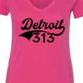 thumbnail image 4 of Inktastic Detroit 313 Women's V-Neck T-Shirt, 4 of 5