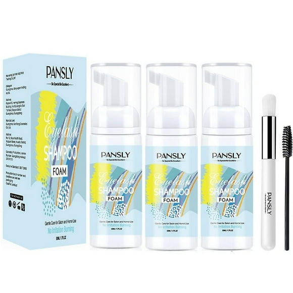 3pcs Lash Shampoo For Eyelash Extension Lash Cleaner Eyelash Shampoo With Soft Brush