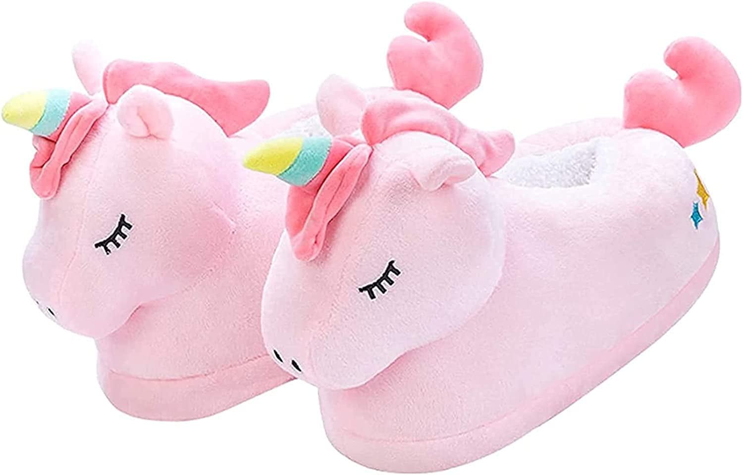 CoCopeaunt Cute Fuzzy Llama Bedroom Slippers Women Adult Funny Alpaca