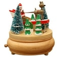 thumbnail image 1 of 1 PC Christmas Gift Adornment Rotating Music Box Table Ornament (Deer Pull Cart), 1 of 7