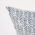 thumbnail image 5 of Mercana Janelle Cream W/ indigo Print Linen Lumbar Decorative Pillow Cover, 5 of 6