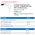 thumbnail image 2 of Air Charge Temperature Sensor Connector - Compatible with 1980 - 1986, 1994 Mercury Capri 1981 1982 1983 1984 1985, 2 of 3