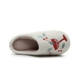 thumbnail image 7 of Rokment Christmas Slippers for Women Men Funny Cute Xmas Wine Bottle Matching Cozy Indoor Fuzzy House Shoes Winter Warm Memory Foam Bedroom Slip on White Size 7.5, 7 of 7