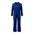thumbnail image 4 of sususu Track Suits for Women Set,Sets for Women Elegant Women's Trousers Suit Set Formal Workwear Business Attire Comfortable and Pants Outfit for Career Women - Blue, 4 of 8