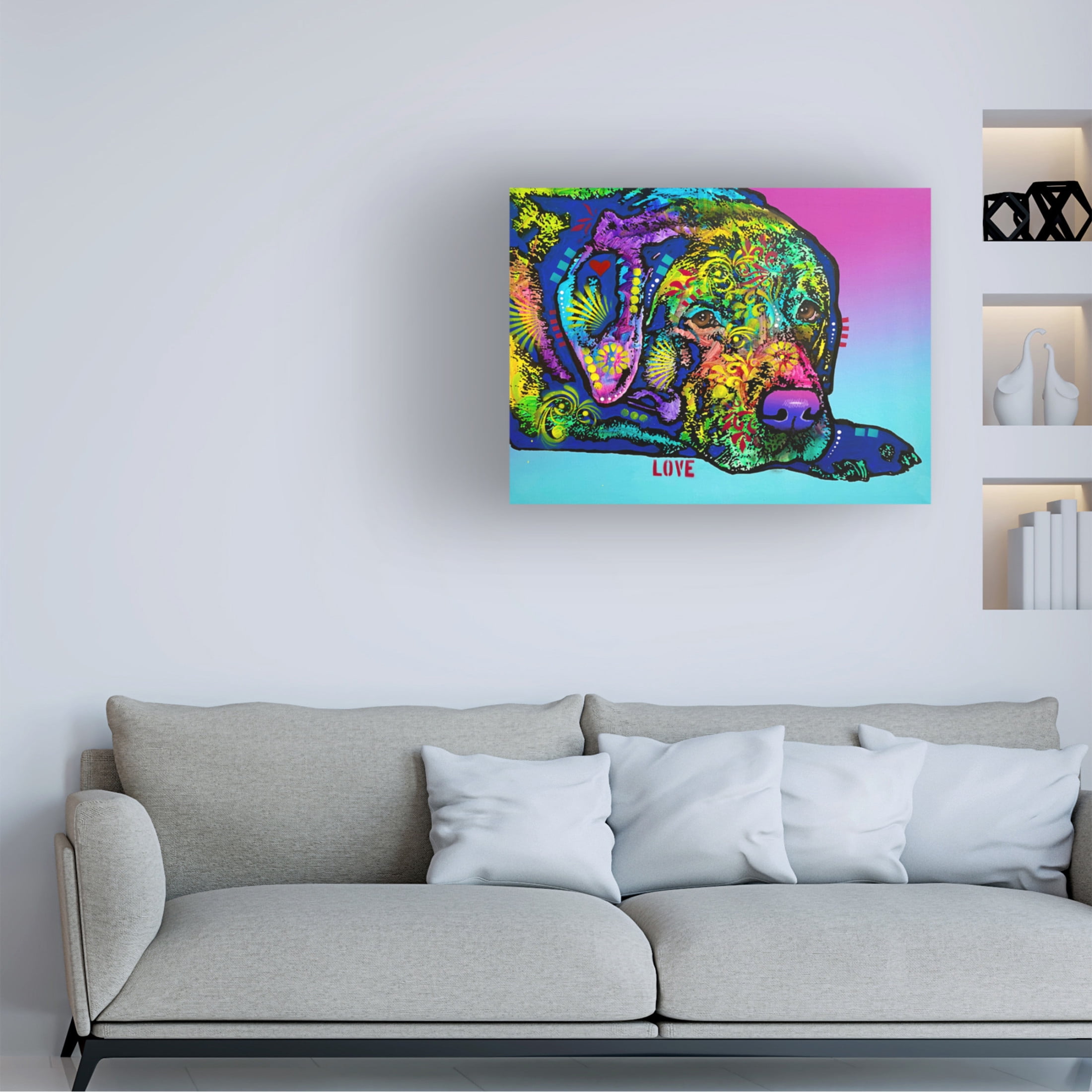 Canvas Wall Art - Dean Russo 'I Love Lazy Us Time' Wall Art for Living Room, Bedroom, or Office Décor by Trademark Fine Art - 24 x 18 Inches