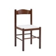 thumbnail image 3 of Linon Julian Wood Set of Two Side Dining Chairs in Walnut Brown, 3 of 15
