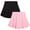 Black/Light Pink, variant on Girls Skorts Athletic Flowy Dance Scooter Skirts for Girls with Inner Shorts 2 Pack