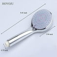 thumbnail image 2 of Handheld Showerheads High Pressure Water Saving showerheads 5 Mode Function 4 inch Face Spray Handheld Showers Join G1/2 interface 2.5 GPM High Flow Regulator and Pressure Optimization Chrome…, 2 of 7