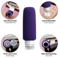 thumbnail image 3 of Micebay 6oz Silicone Travel Bottles, Leak Proof Toiletry Containers for Shampoo, Conditioner & Lotion, Purple, 3 of 9