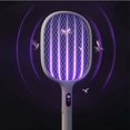 thumbnail image 4 of Lishi Electric Fly Swatter Racket, 2-in-1 Rechargeable Base, Mosquitoes Trap Lamp & Fly Killer, Safety Mesh, for Home, Bedroom, Kitchen, 4 of 5