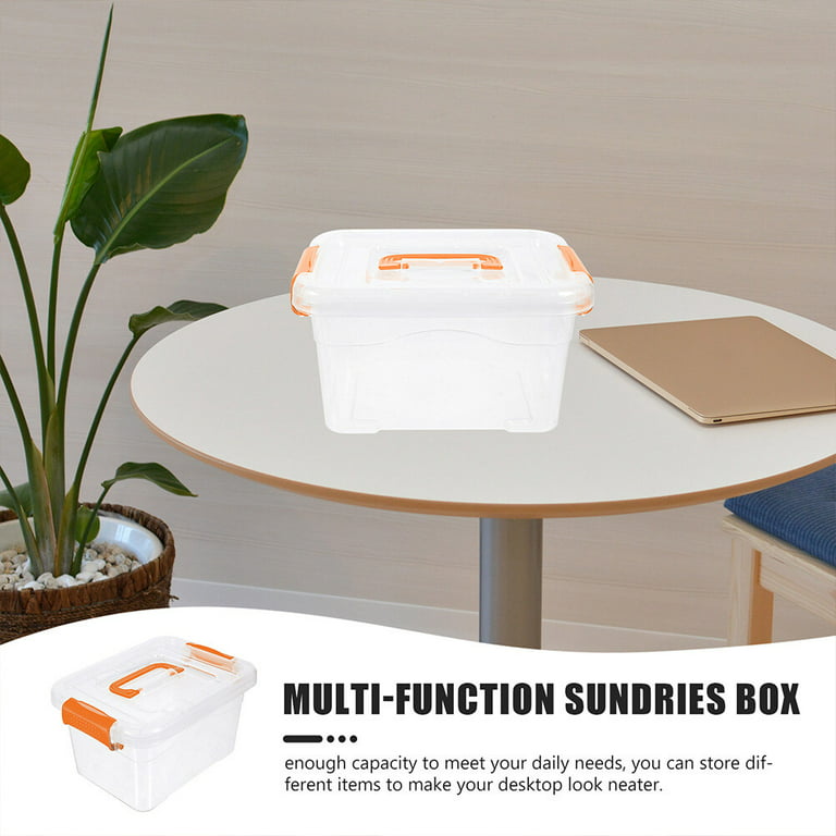 mDesign Deep Plastic Bathroom Storage Box with Lid/Handles, 2 Pack