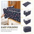 thumbnail image 2 of Yayeee Collapsible Cube Storage Bin with Lid Fabric Closet Decorative Basket with Handles, Red Fireworks Pattern, 2 of 7