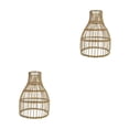 thumbnail image 4 of Thinsony Rattan Lampshade Handmade Decoration for Hanging Floor Light, Teahouse Lamps 18cm x 26cm 2Set, 4 of 6